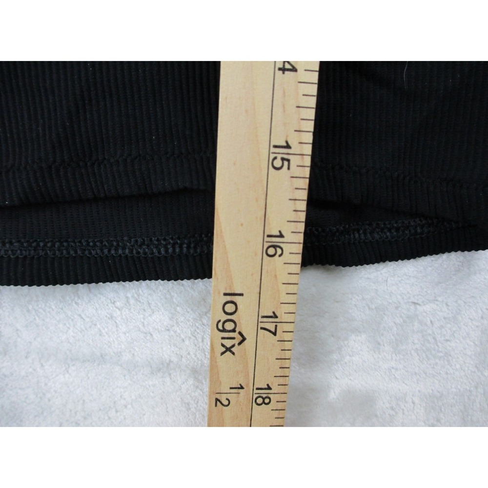 NEW Aerie Ribbed Scoop Longline Bikini Top Womens 2XL Black Adjustable Straps - Picture 6 of 8